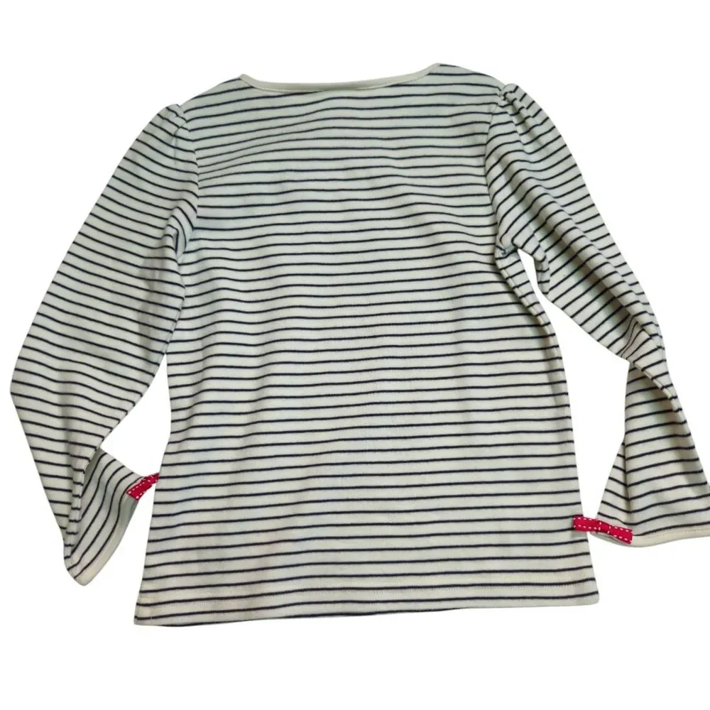 Vintage Gymboree Long Sleeved T Shirt Size 5 Black White Cherry Pie Line NWT Y2K